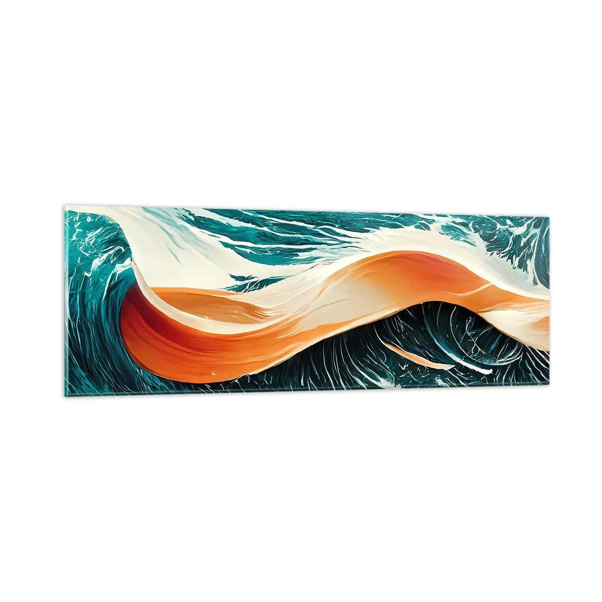 Tablou pe sticlă - Visul unui surfer - 90x30 cm