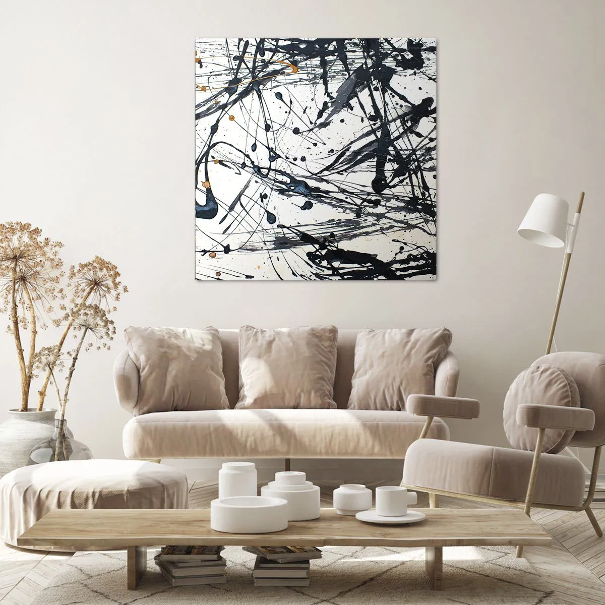 Tablou pe pânză - Abstracție expresionistă - 40x40 cm