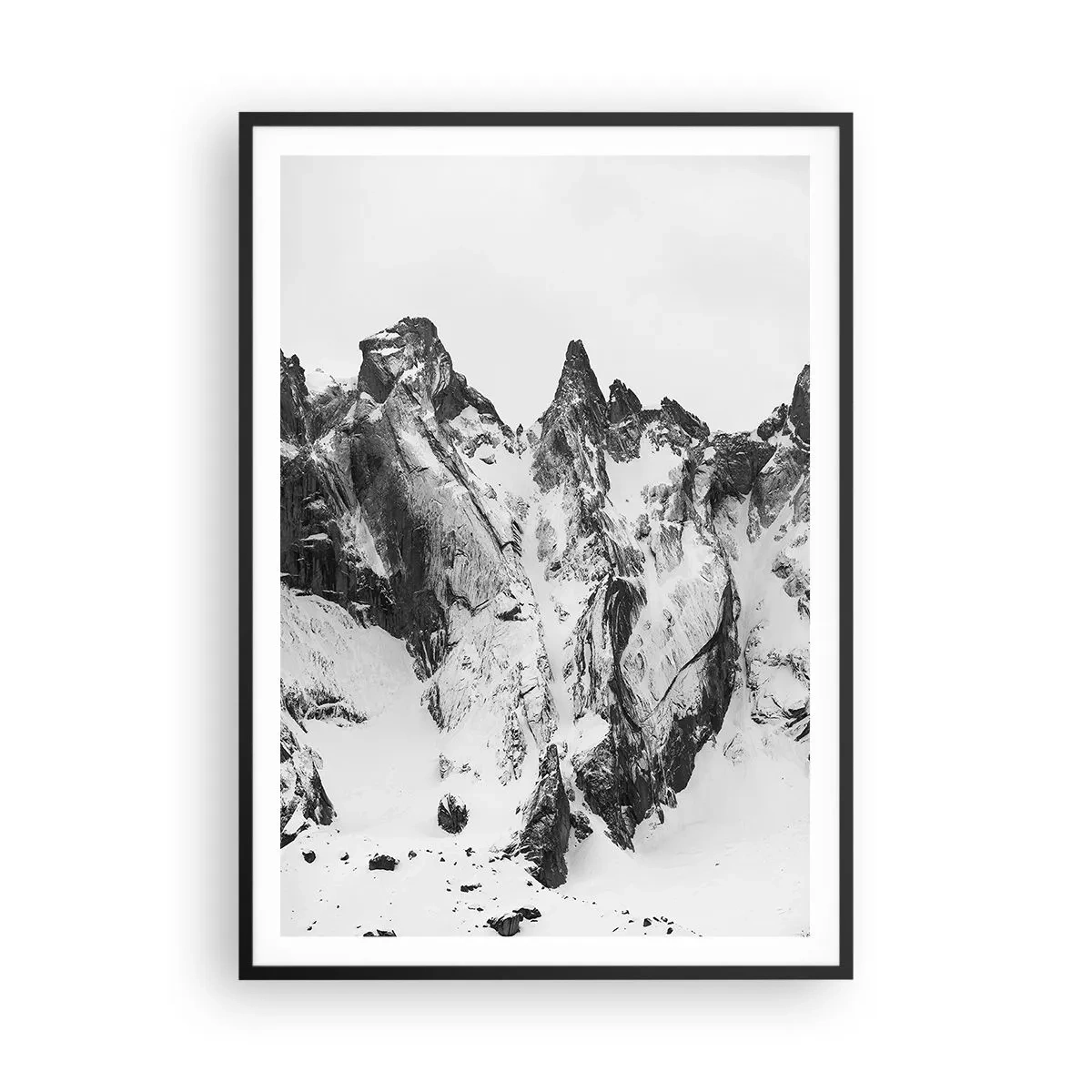 Poster în ramă neagră - Amenințarea crestei de granit - 70x100 cm
