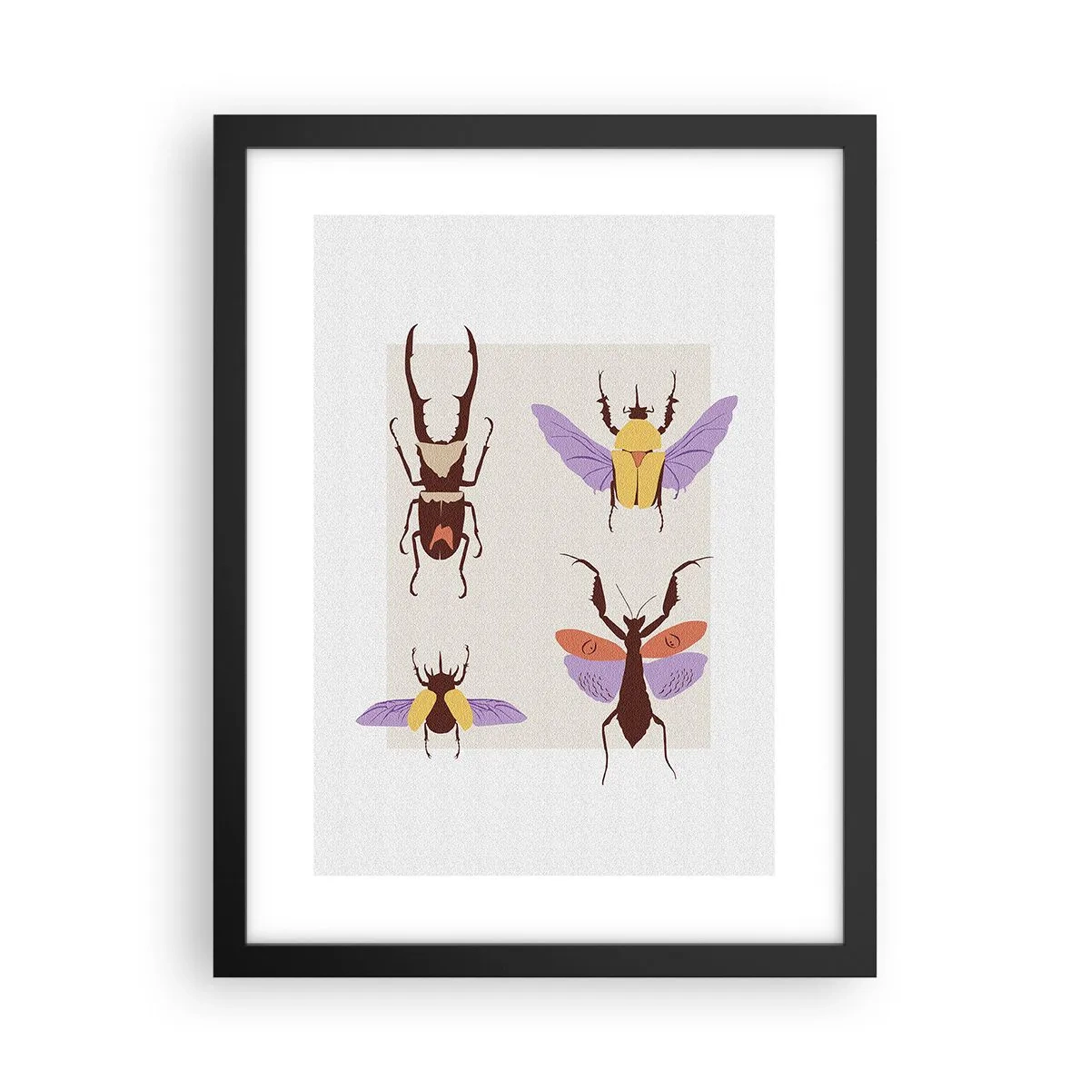 Poster în ramă neagră - Lumea insectelor - 30x40 cm