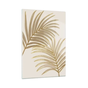 Tablou pe sticlă - Palmier de aur! - 50x70 cm
