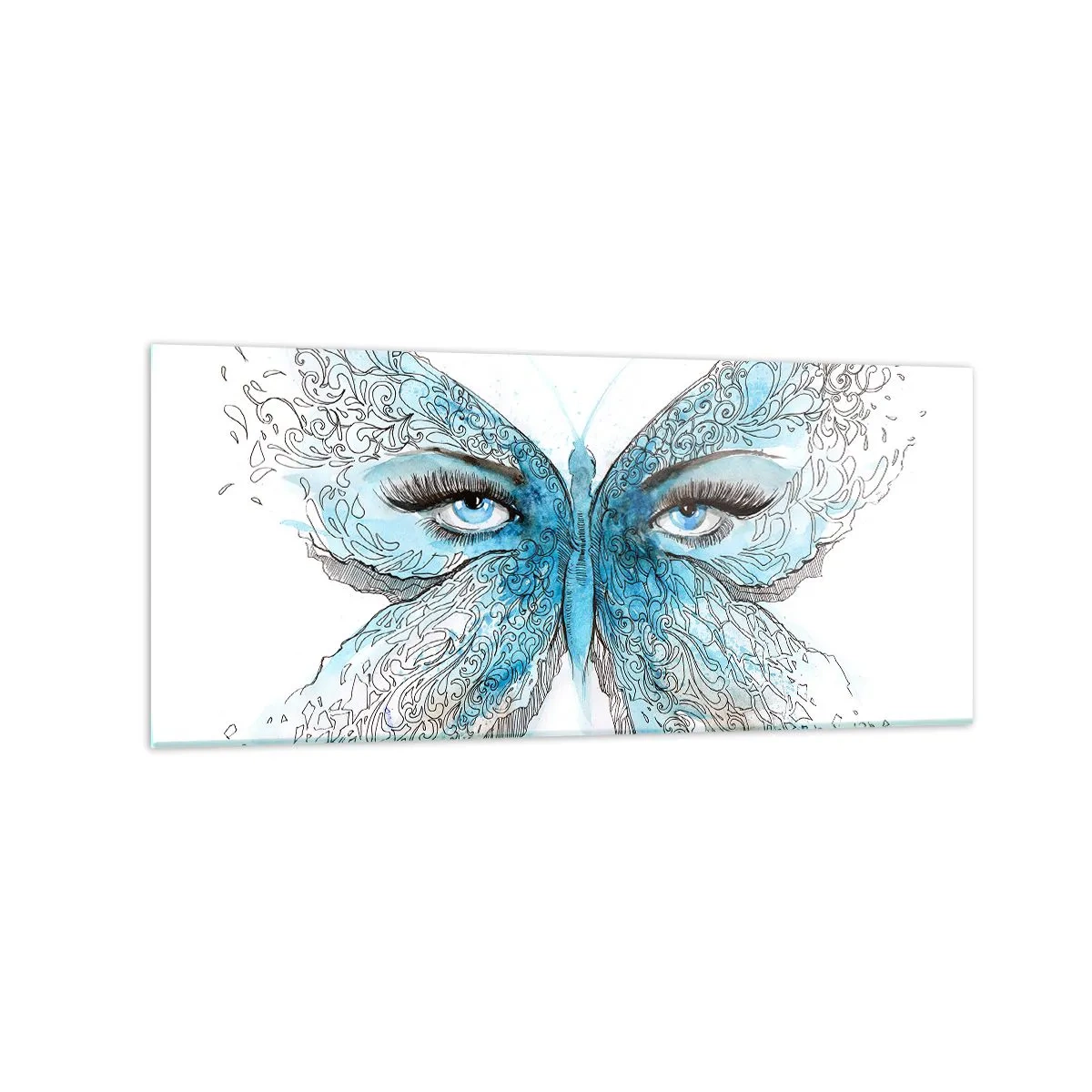 Tablou pe sticlă - Polyommatus eros - 120x50 cm