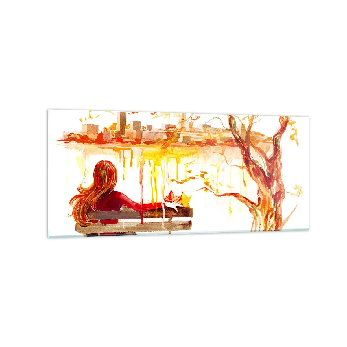 Tablou pe sticlă - Un moment de reflecție - 120x50 cm