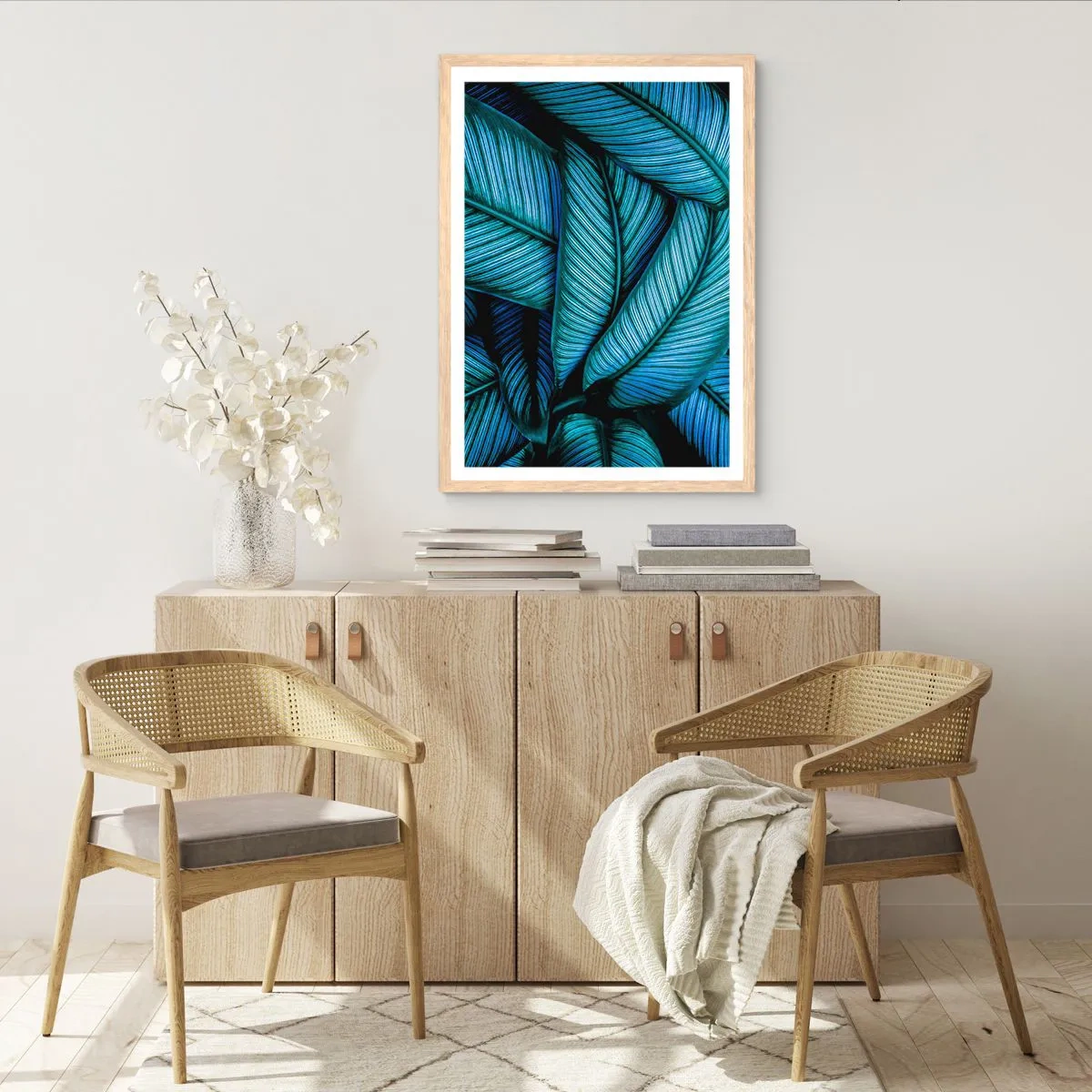 Poster în ramă de stejar deschis - Linii de viață - 70x100 cm