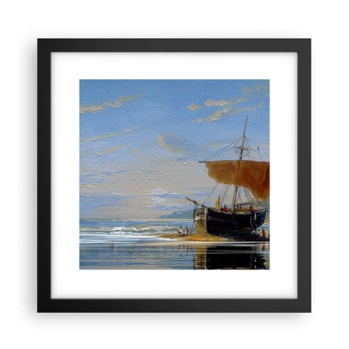 Poster în ramă neagră - Apă, pământ, aer - 30x30 cm