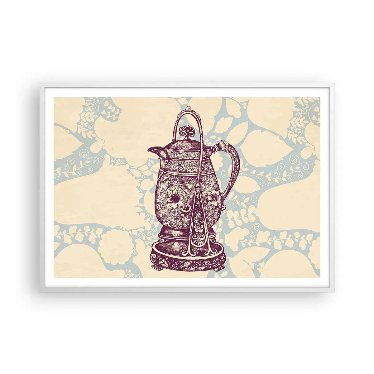 Poster în ramă albă - Frumusețea vieții de zi cu zi - 100x70 cm