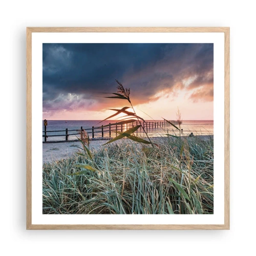 Poster în ramă de stejar deschis - Nu trece cu vântul - 60x60 cm