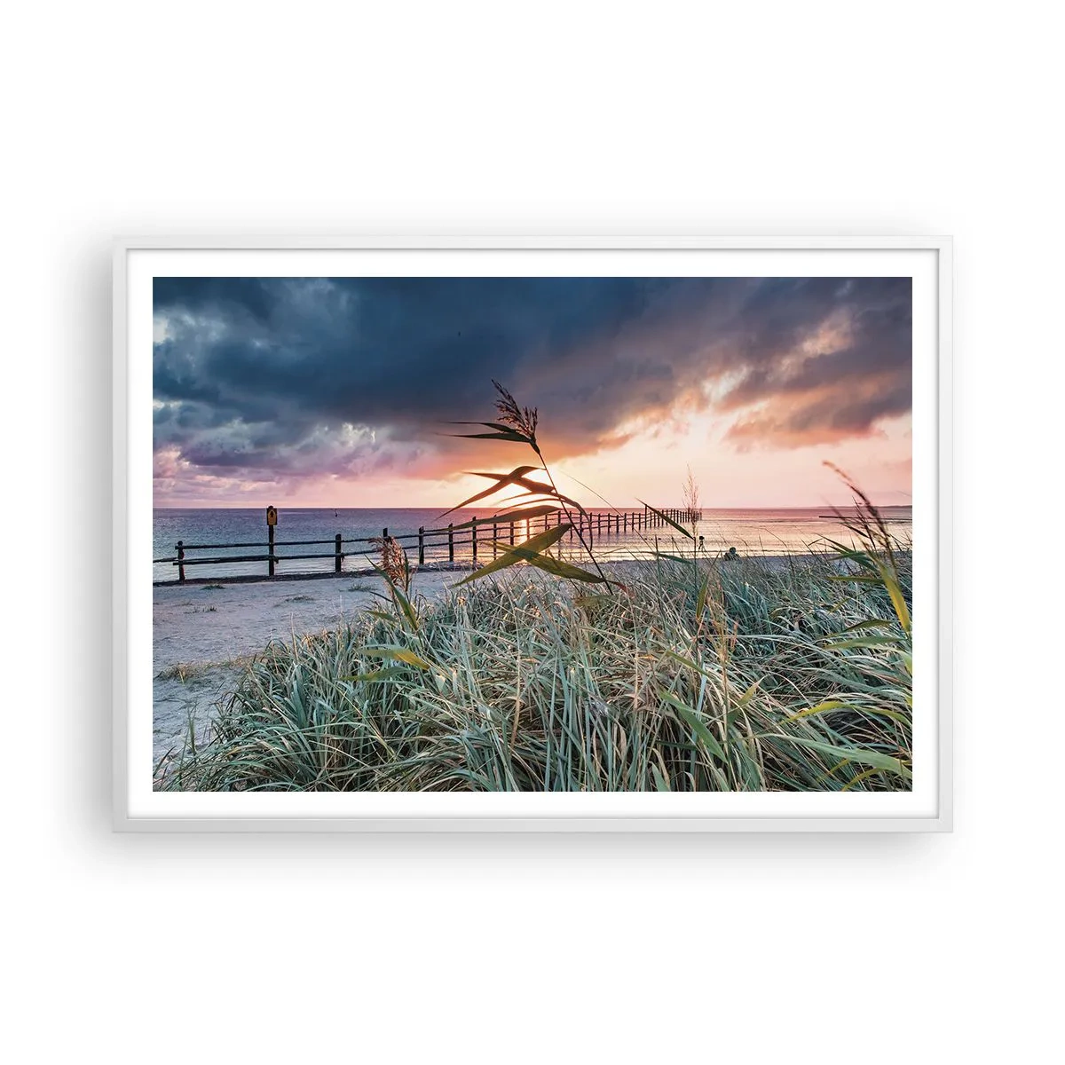 Poster în ramă albă - Nu trece cu vântul - 100x70 cm