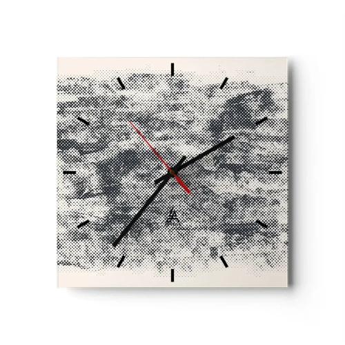 Ceas de perete - Ceas pe sticlă - Compoziție cețoasă - 40x40 cm