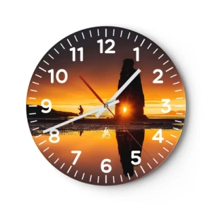 Ceas de perete - Ceas pe sticlă - Doar tu și natura - 30x30 cm