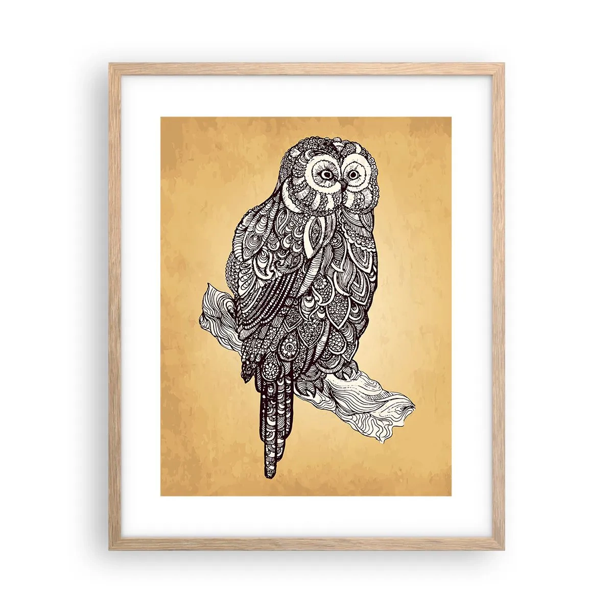 Poster în ramă de stejar deschis - Ornamente complicate de înțelepciune - 40x50 cm