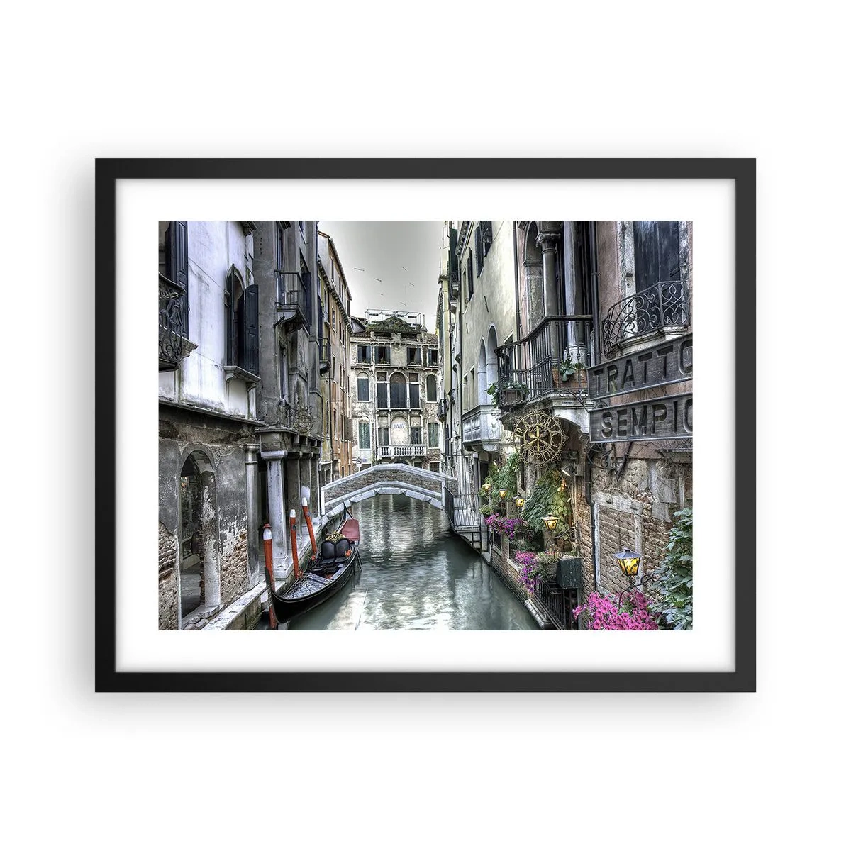Poster în ramă neagră - Timp de secole în reverie tăcută - 50x40 cm