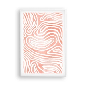 Poster în ramă albă - Într-un labirint de coral - 61x91 cm