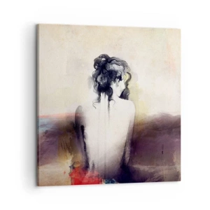 Tablou pe pânză - Linii moi, forme ovale - 60x60 cm