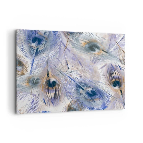 Tablou pe pânză - Compoziția penelor de păun - 100x70 cm