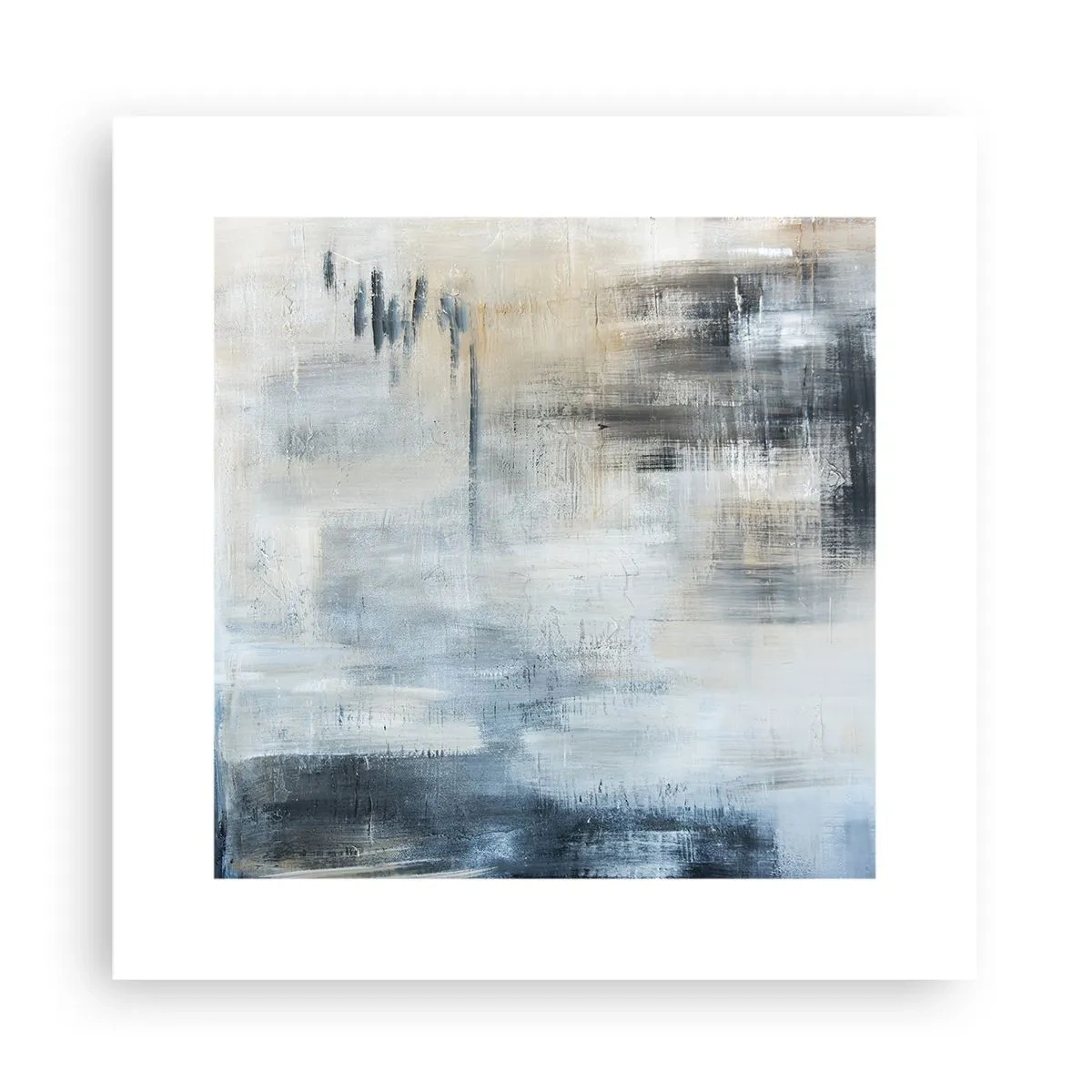 Poster - În spatele unui voal albastru - 30x30 cm