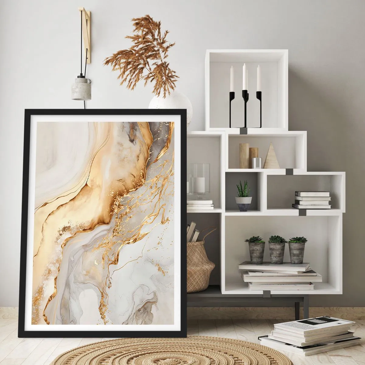 Poster în ramă neagră - Abstracție: frumusețe și bunătate - 30x40 cm