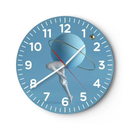 Ceas de perete - Ceas pe sticlă - Și planetele o iau razna - 40x40 cm