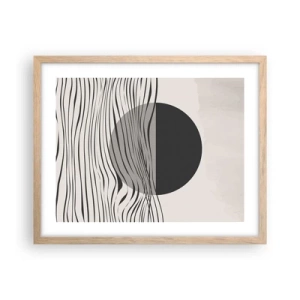 Poster în ramă de stejar deschis - Semicompunere - 50x40 cm