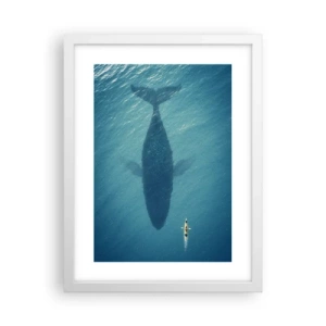 Poster în ramă albă - Întâlnire pe ocean - 30x40 cm