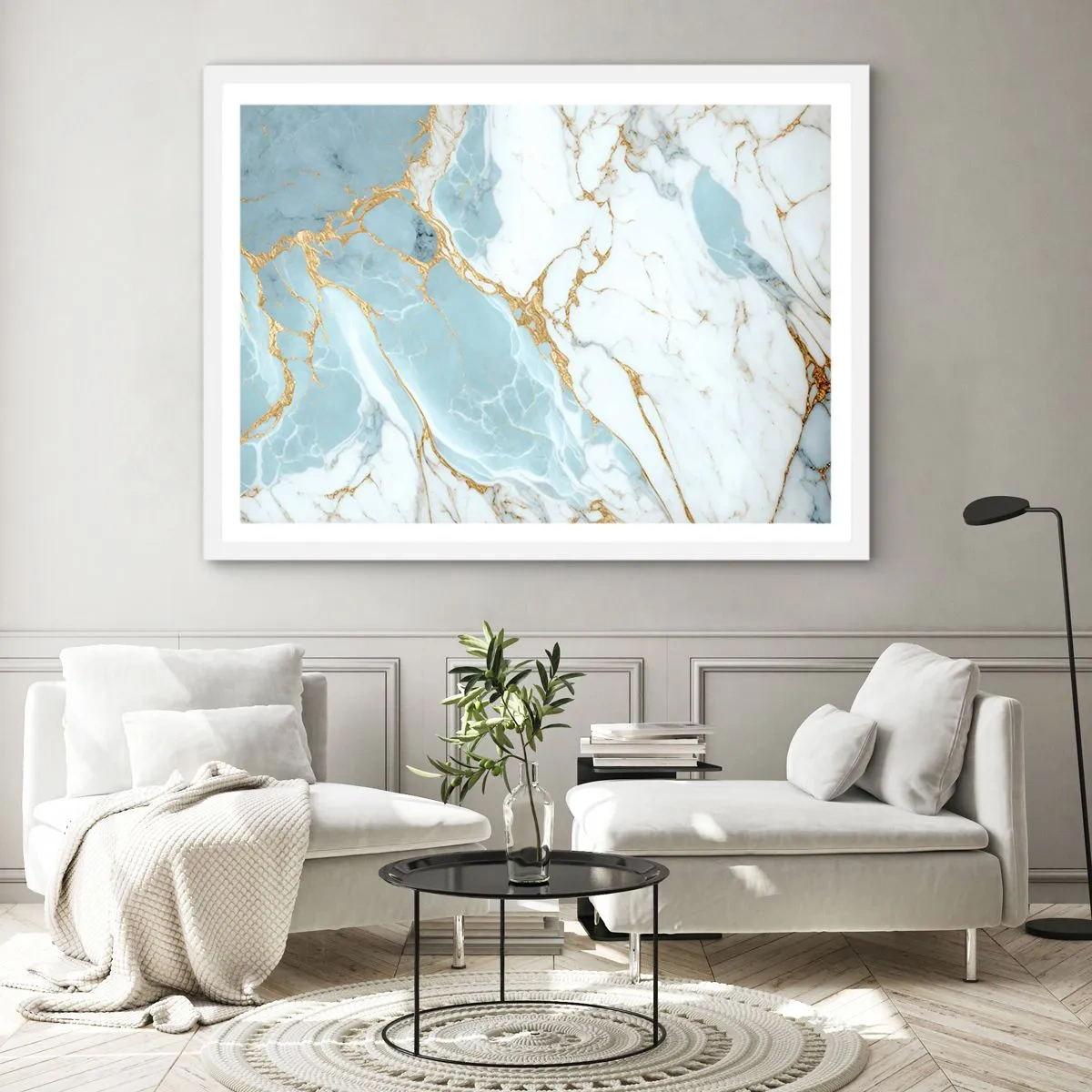 Poster în ramă albă - Bogăția pietrei - 40x30 cm