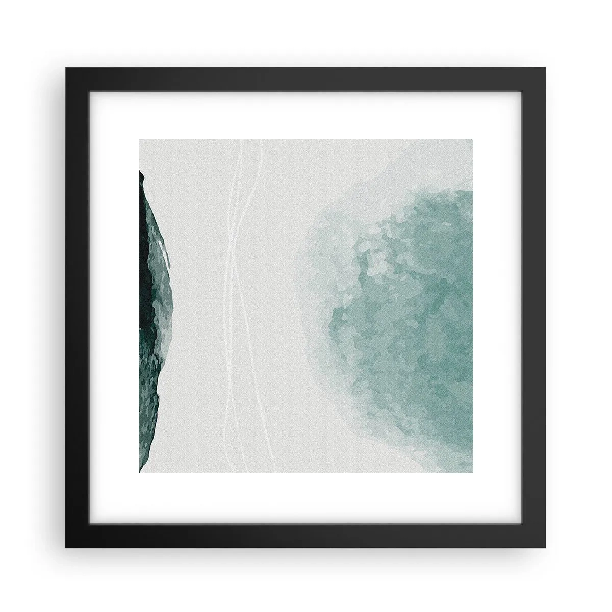Poster în ramă neagră - Întâlnire cu ceața - 30x30 cm