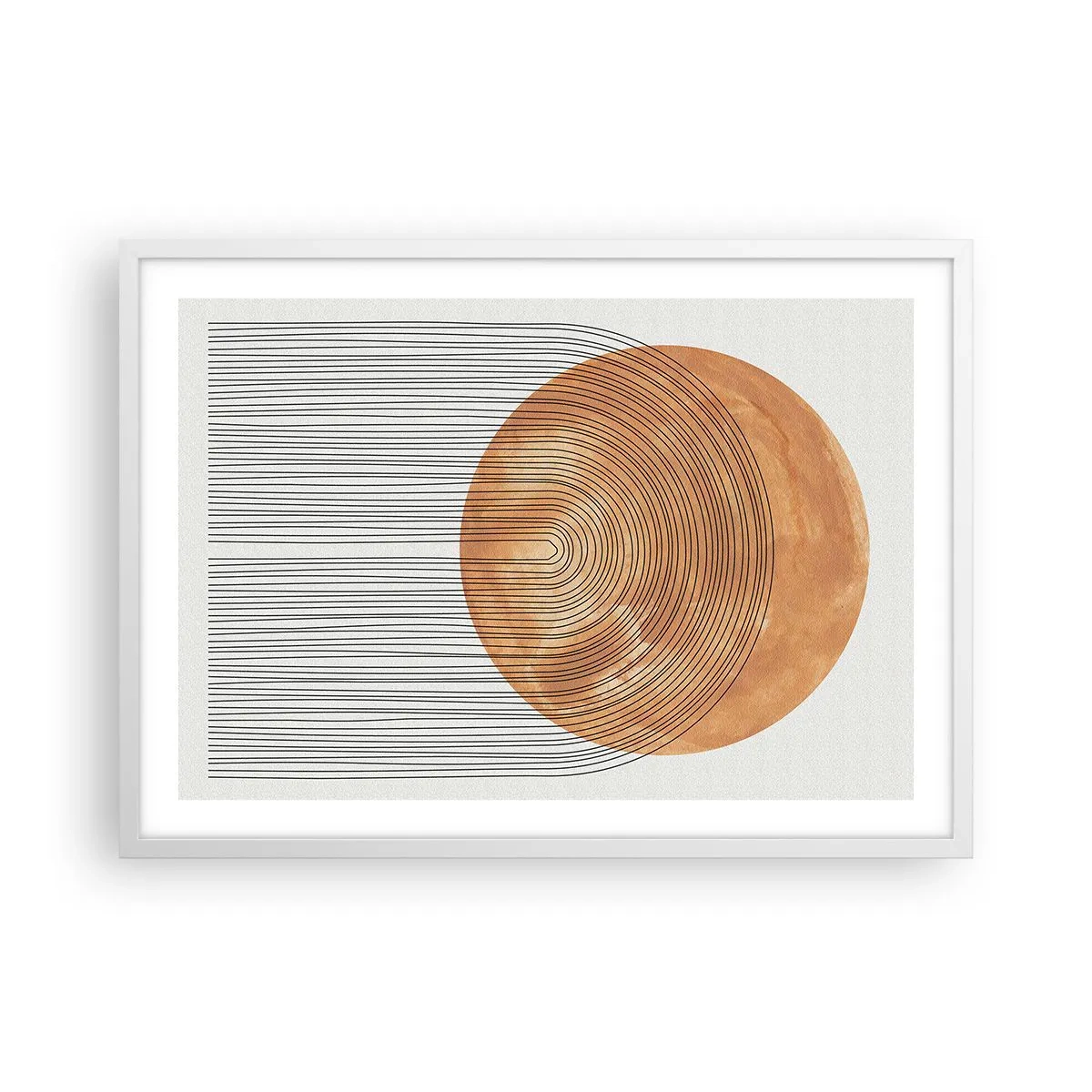 Poster în ramă albă - Compoziția solară - 70x50 cm