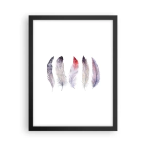 Poster în ramă neagră - Delicate ca o ceață multicoloră - 30x40 cm