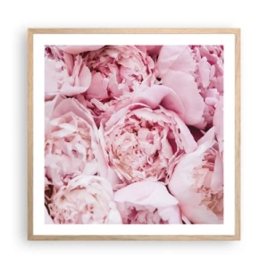 Poster în ramă de stejar deschis - Îmbrățișate și parfumate - 60x60 cm