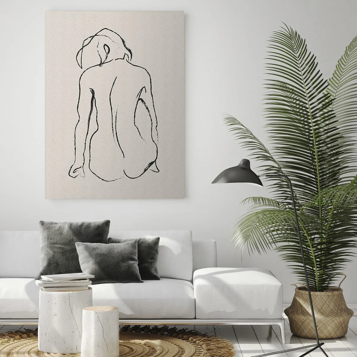 Tablou pe sticlă - Nud de fată - 50x70 cm