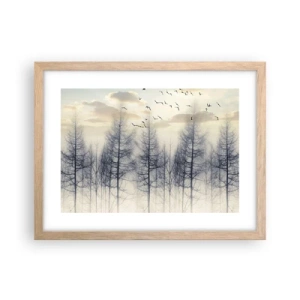 Poster în ramă de stejar deschis - Spiritele pădurii - 40x30 cm