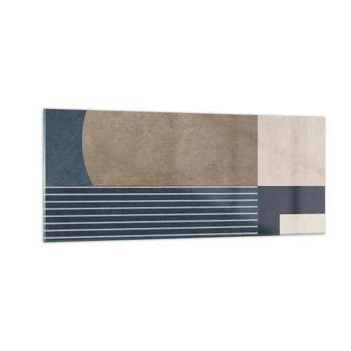 Tablou pe sticlă - Compoziție de simplitate și rotunjime - 100x40 cm