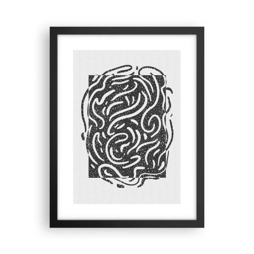 Poster în ramă neagră - Abstracție: dansul bucuriei - 30x40 cm