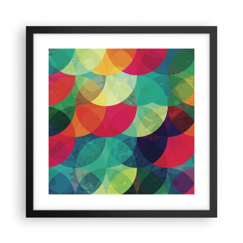 Poster în ramă neagră - Să intrăm în curcubeu - 40x40 cm