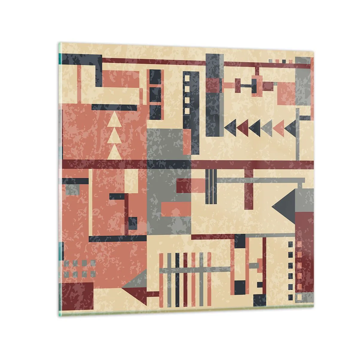 Tablou pe sticlă - Combinație de verticale și orizontale - 70x70 cm