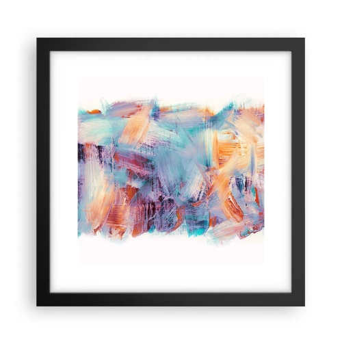 Poster în ramă neagră - O dezordine colorată - 30x30 cm