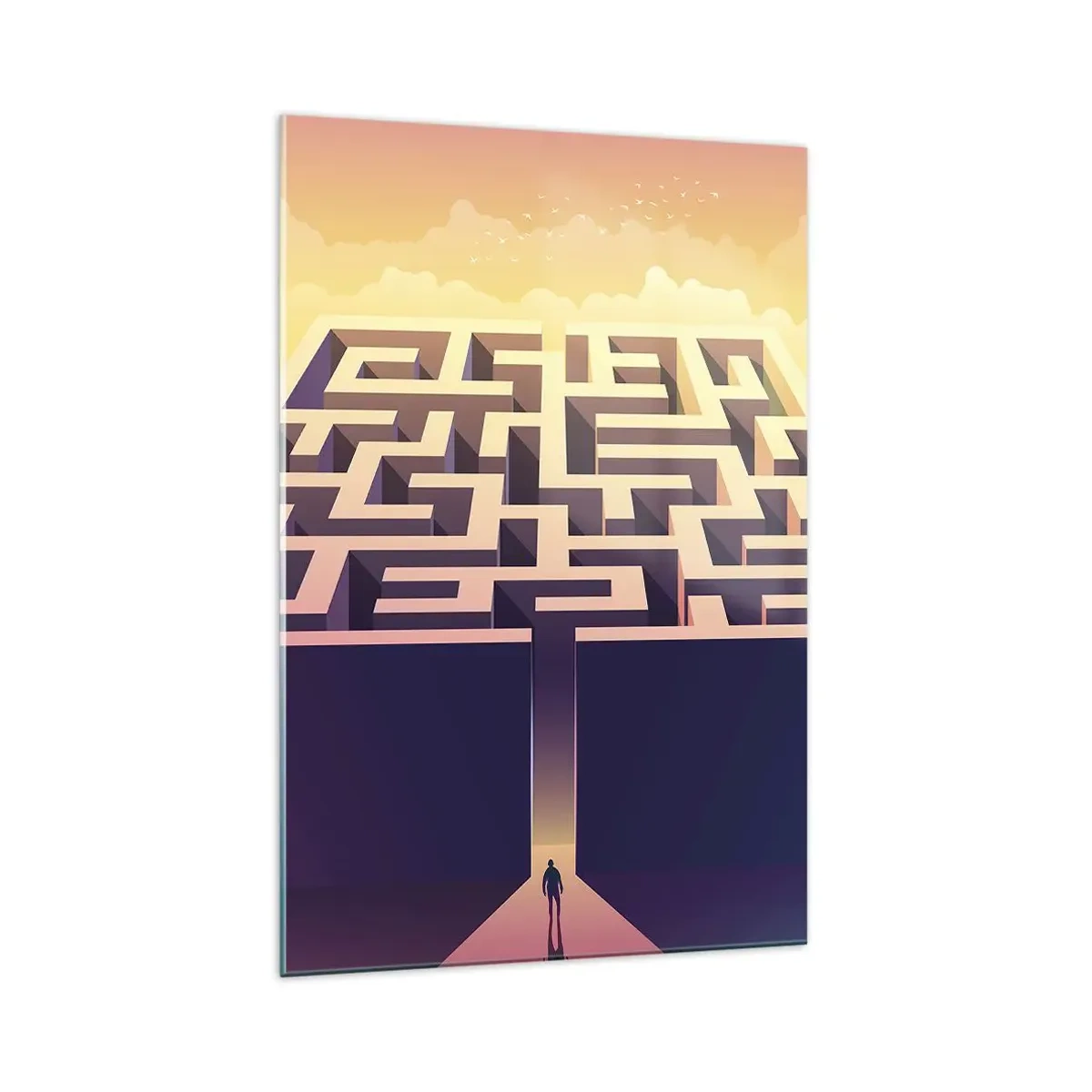 Tablou pe sticlă - Momentul deciziei - 70x100 cm