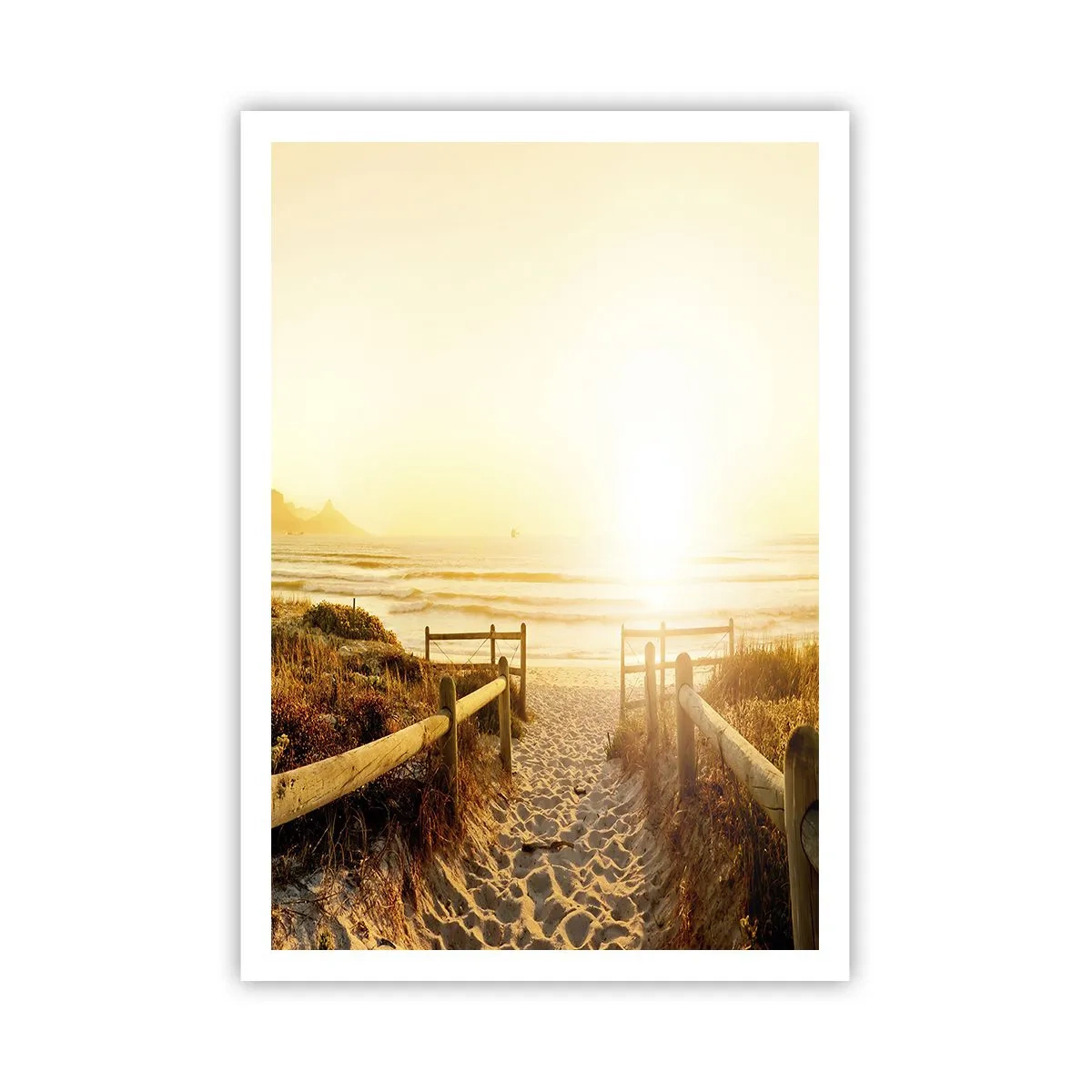 Poster - Prin dune spre soare - 70x100 cm