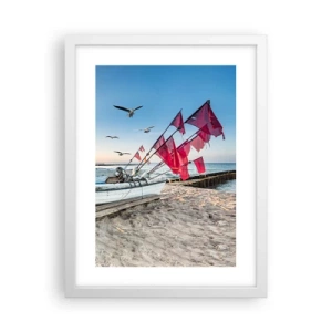 Poster în ramă albă - O odihnă binemeritată - 30x40 cm