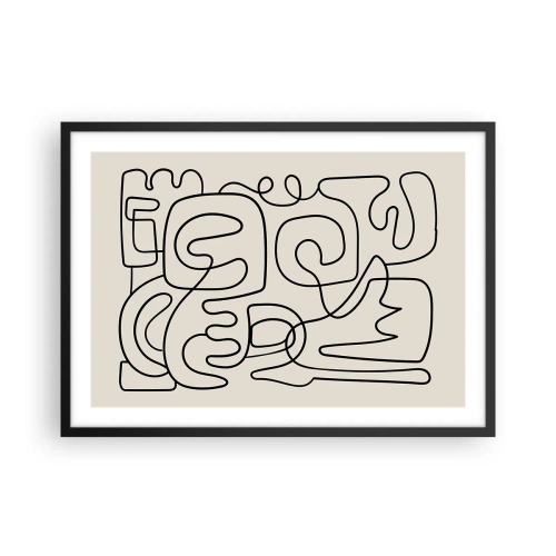Poster în ramă neagră - Pe traseu - 70x50 cm