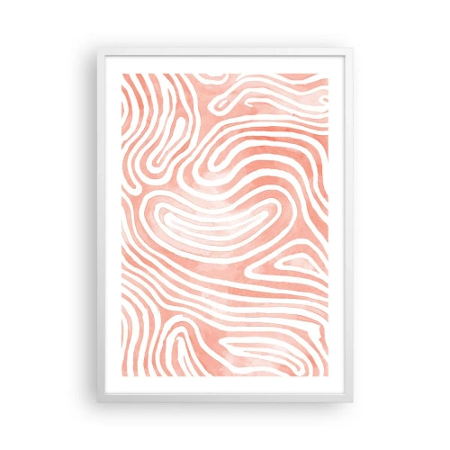 Poster în ramă albă - Într-un labirint de coral - 50x70 cm