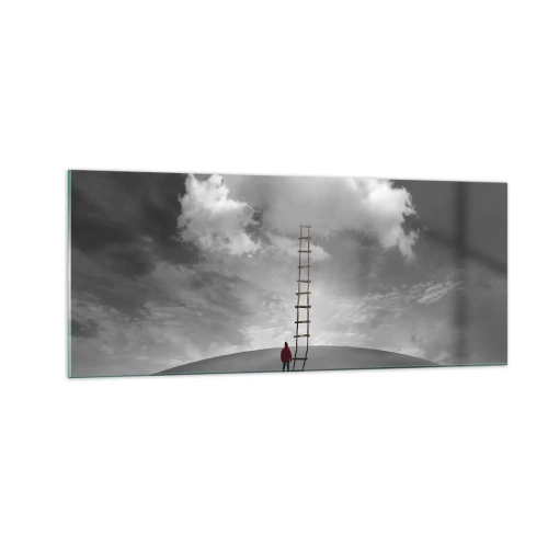Tablou pe sticlă - Orice este posibil - 100x40 cm