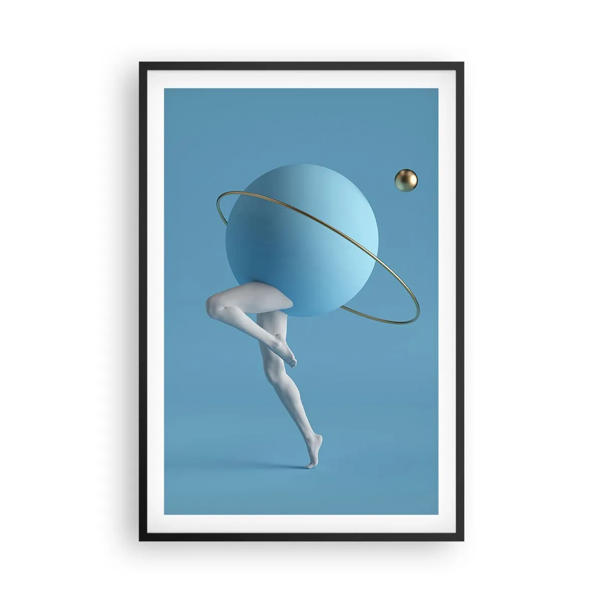Poster în ramă neagră - Și planetele o iau razna - 61x91 cm
