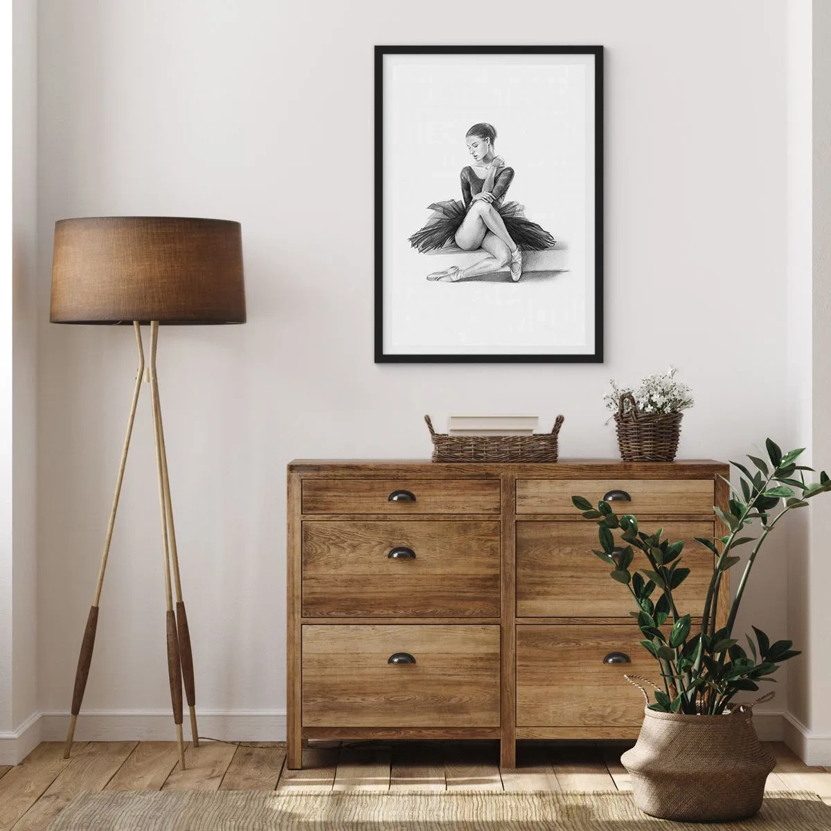 Poster în ramă neagră - Încântată de dans - 61x91 cm