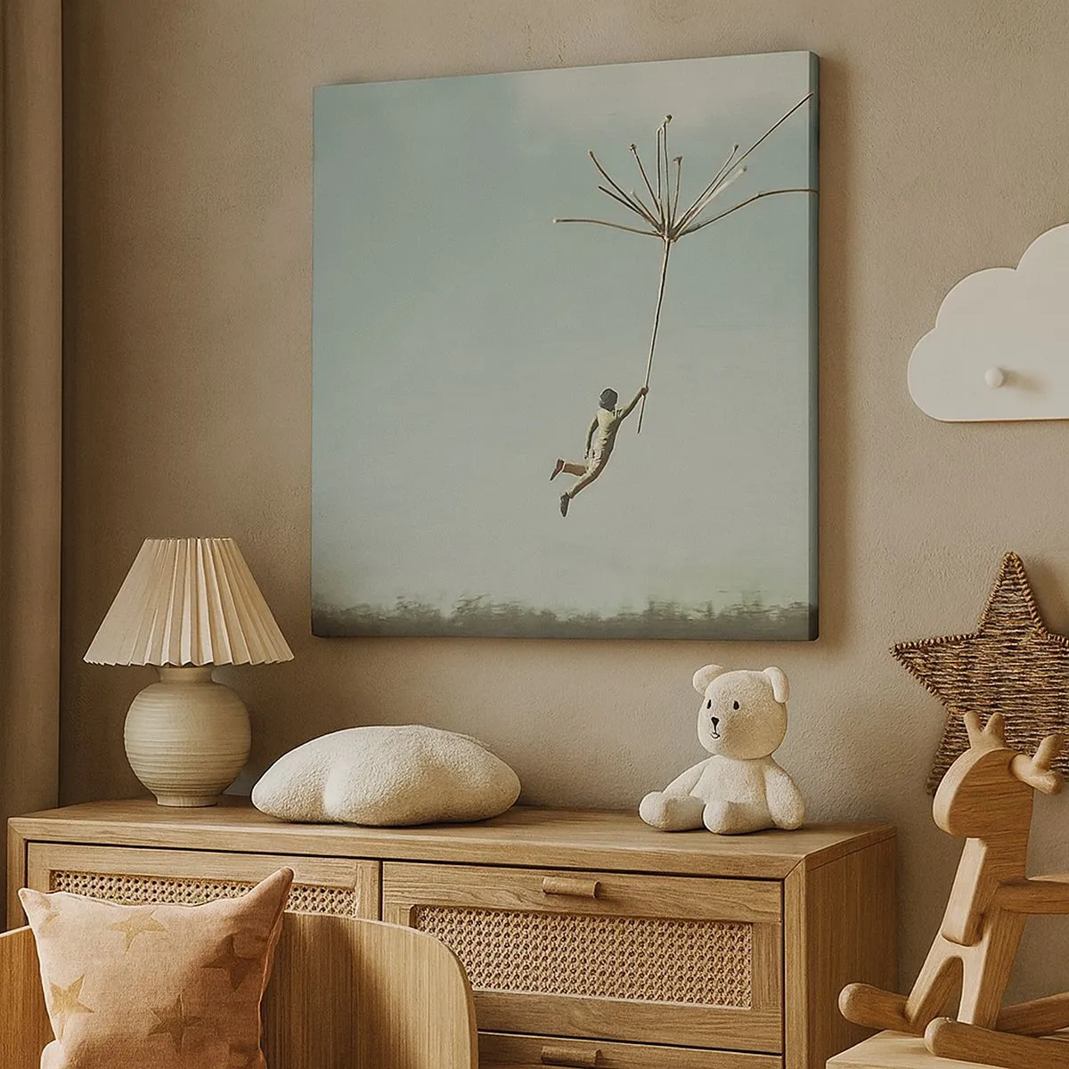 Tablou pe pânză - Zmeuri, suflante, vânt - 30x30 cm