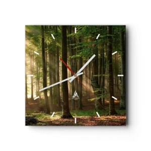 Ceas de perete - Ceas pe sticlă - Strălucitoare într-o dimineață de primăvară - 40x40 cm