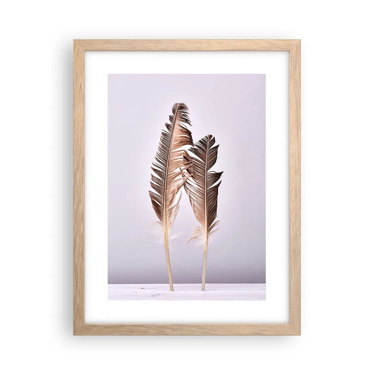 Poster în ramă de stejar deschis - Împotriva neantului - 30x40 cm