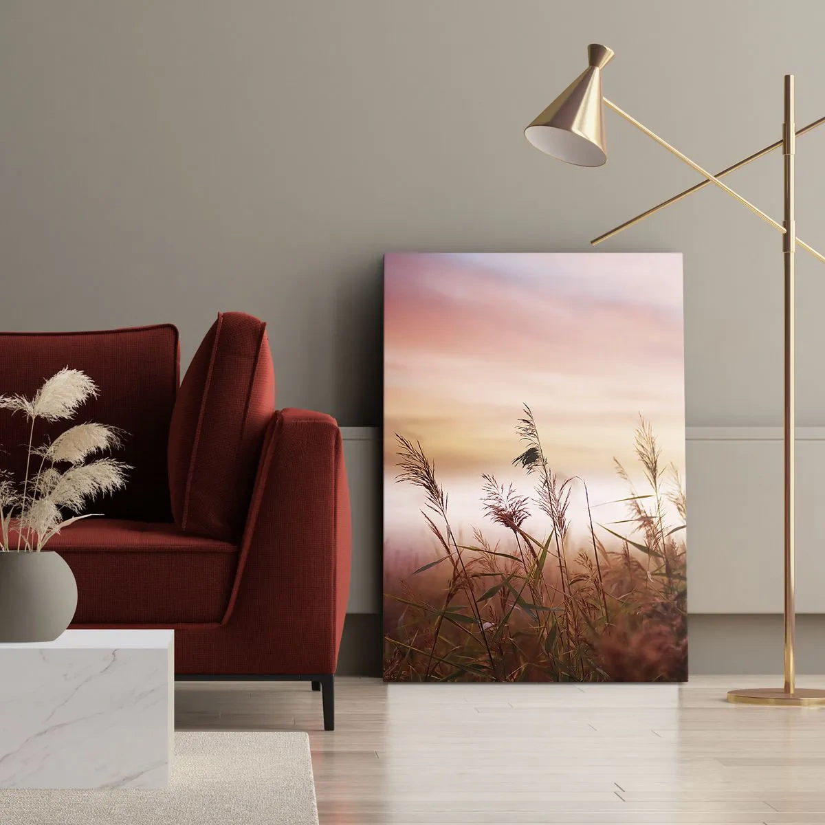 Tablou pe pânză - Zmeuri, suflante, vânt - 50x70 cm