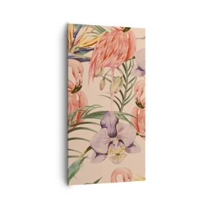 Tablou pe pânză - Balet floral roz - 65x120 cm