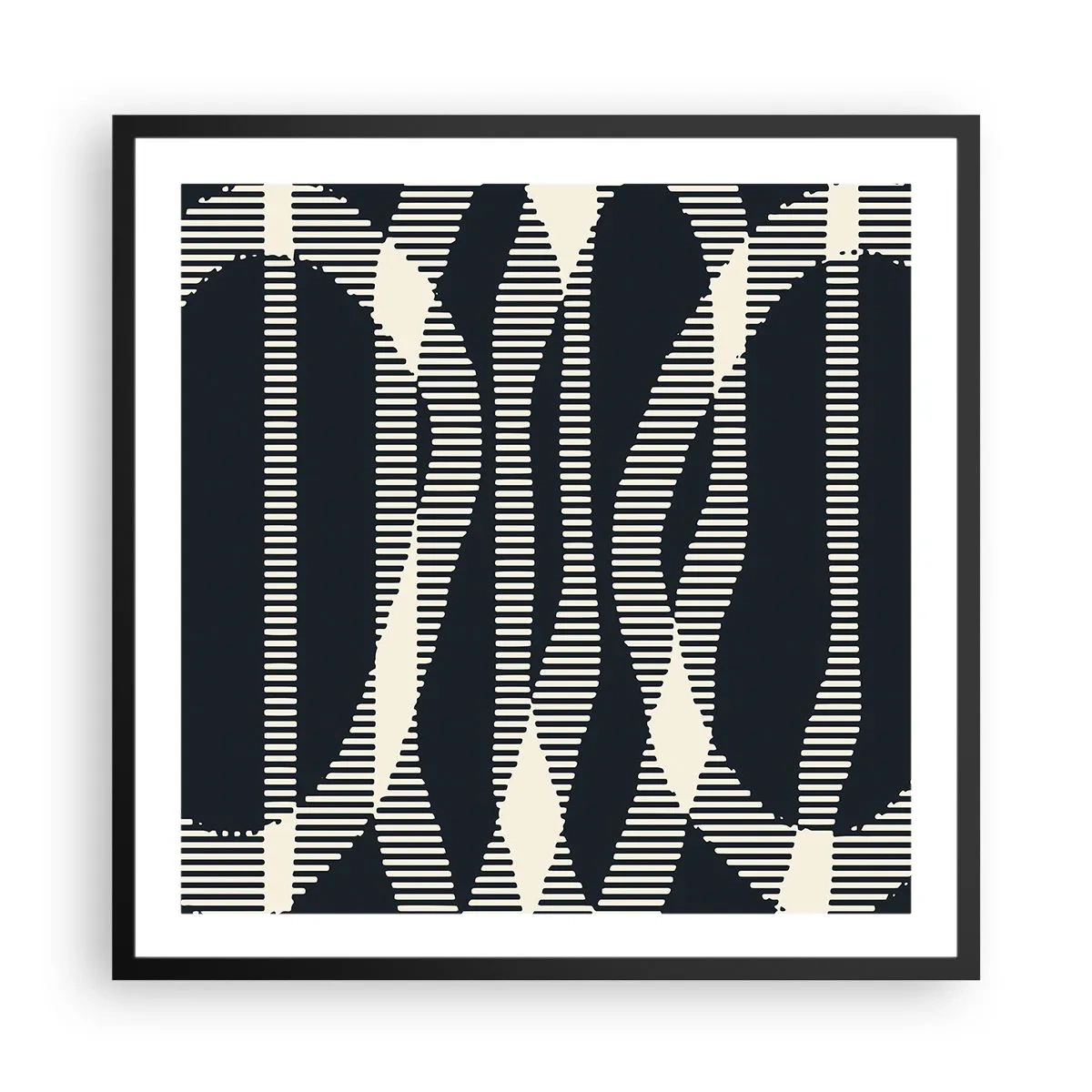 Poster în ramă neagră - Încercare de străpungere a întunericului - 60x60 cm